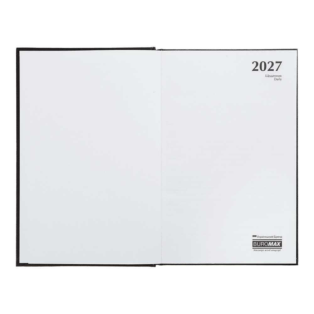Щоденник датований Buromax Flow 2027р A5 з вінілпапіру 320 сторінок сірий BM.21200-09. Фото 7