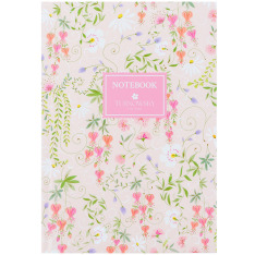 Книга записна Axent Turnowsky Floral 1 8457-10-A-TR, 96 аркушів, клітинка, тверда обкладинка