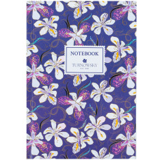 Книга записна Axent Turnowsky Floral 5 8457-14-A-TR, А5, 96 аркушів, клітинка, тверда обкладинка