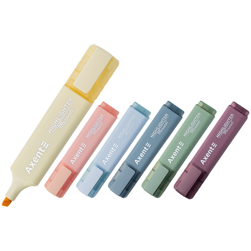 Маркер Axent Highlighter 1-5 мм, клиноподібний, набір, morandi 2537-60-A. Фото 2