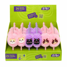 Ручка ZiBi FLUFFY FUNNY KITTENS гелева 0,5 мм синя KIDS Line ZB.22132