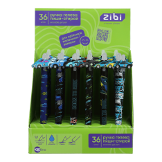 Ручка ZiBi пиши-стирай SUPER CARS 0.5 мм синя KIDS Line ZB.22147 
