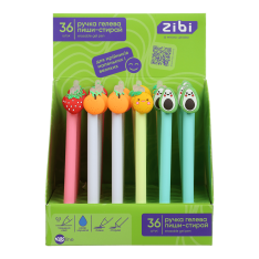 Ручка ZiBi пиши-стирай FRUITS 0.5 мм синя KIDS Line ZB.22157 