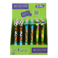 Ручка ZiBi пиши-стирай FOOTBALL 0.7 мм синя KIDS Line ZB.22169