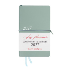 Щоденник діловий Leo Planner Glory 12х20 cм датований 2027 м'який фісташковий 352 сторінки 252717