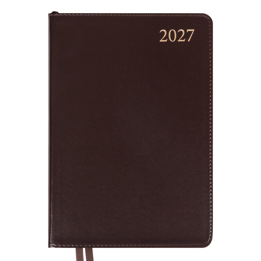 Щоденник діловий Leo Planner Aldento A5 датований 2027 інтегральний темно-коричневий 368 сторінок 252733. Фото 2