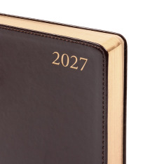 Щоденник діловий Leo Planner Aldento A5 датований 2027 інтегральний темно-коричневий 368 сторінок 252733. Фото 3