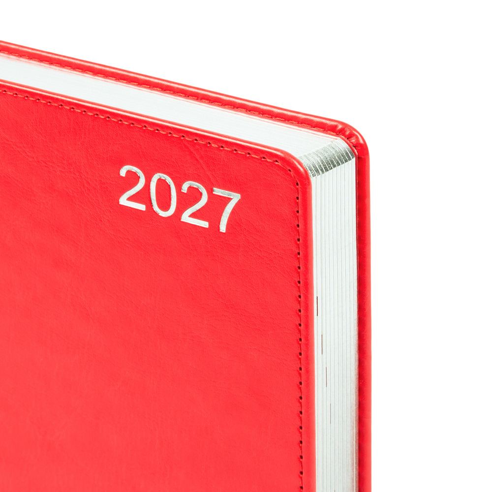 Щоденник діловий Leo Planner City A5 датований 2027 твердий червоний 368 сторінок 252751. Фото 3