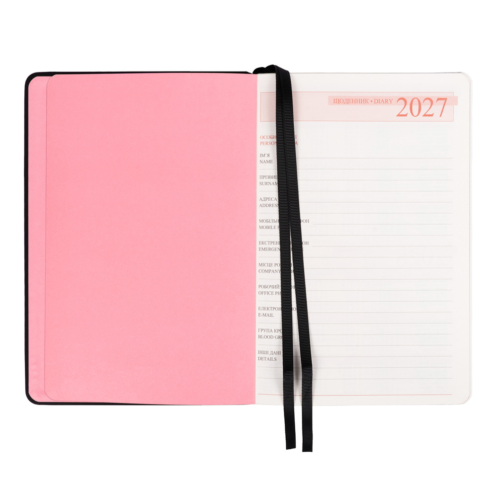 Щоденник діловий Leo Planner Dotts А5 датований твердий чорний 368 сторінок 252777. Фото 5