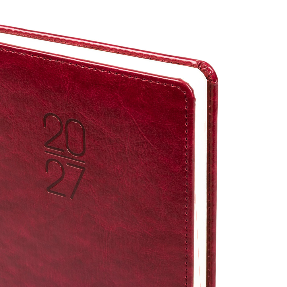 Щоденник діловий Leo Planner Vector A5 датований 2027 твердий бордовий 368 сторінок 252757. Фото 2
