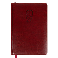 Щоденник діловий Leo Planner Vector A5 датований 2027 твердий коричневий 368 сторінок 252759