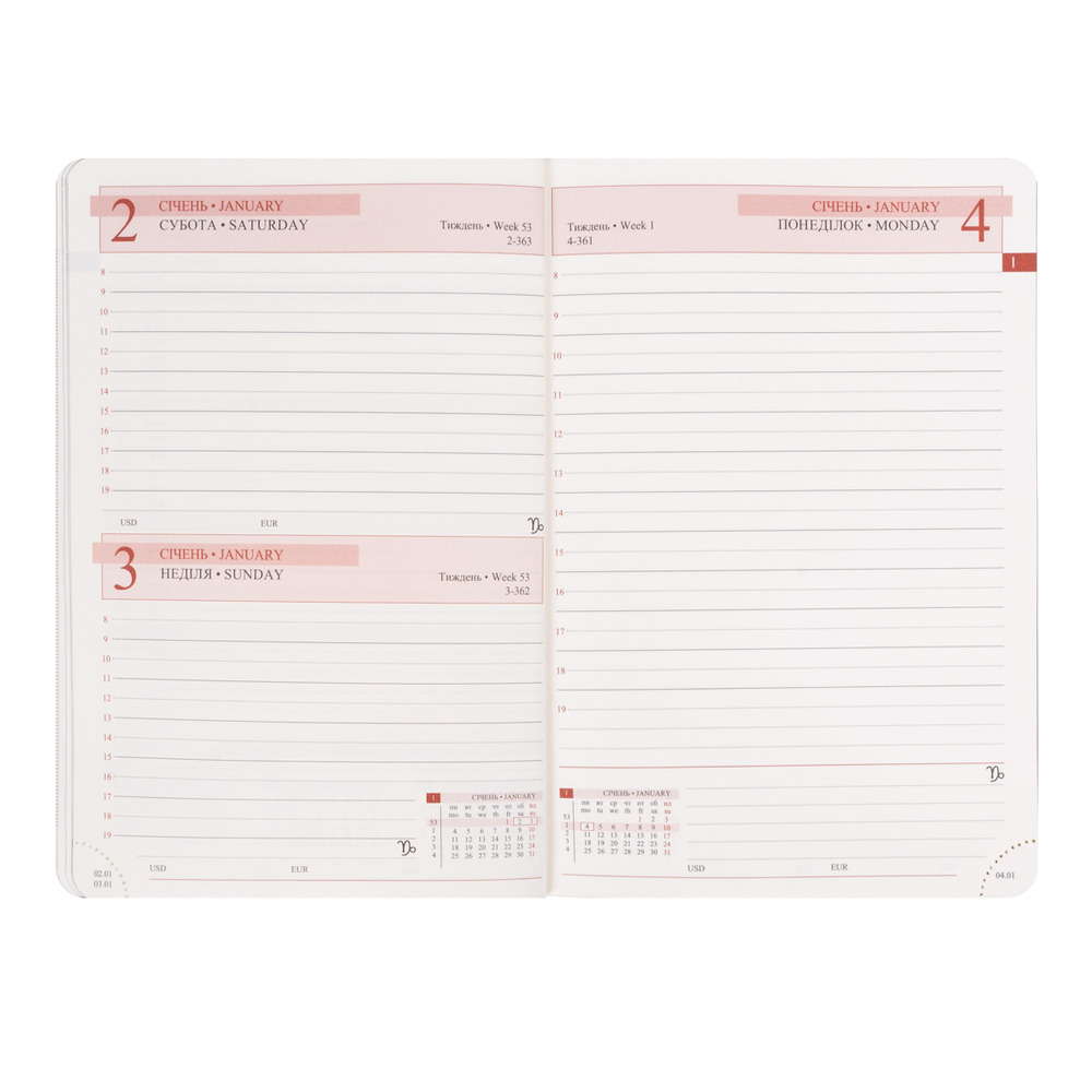 Щоденник діловий Leo Planner Vector A5 датований 2027 твердий чорний 368 сторінок 252760. Фото 11