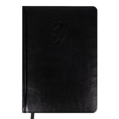 Щоденник діловий Leo Planner Vector A5 датований 2027 твердий чорний 368 сторінок 252760
