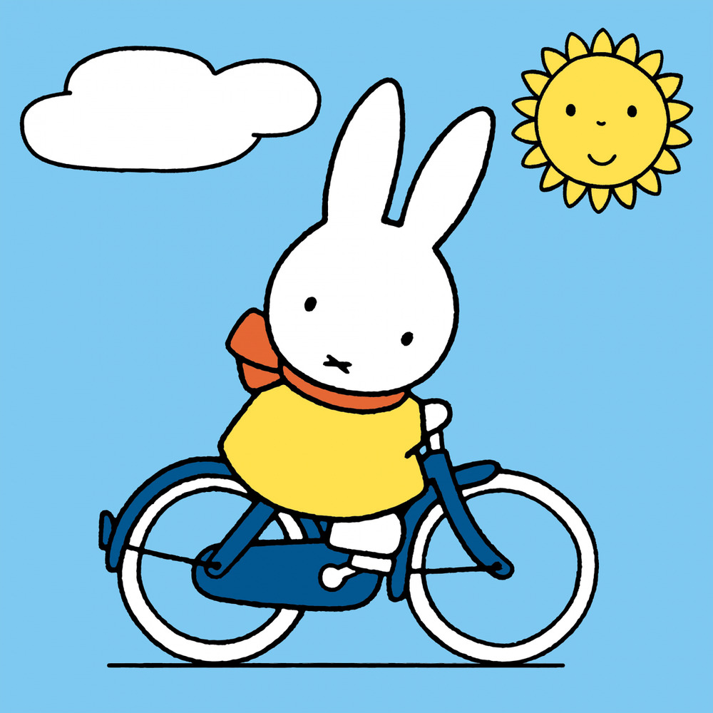 Картина за номерами SANTI. Miffy. Зайчик на велосипеді 25х25см