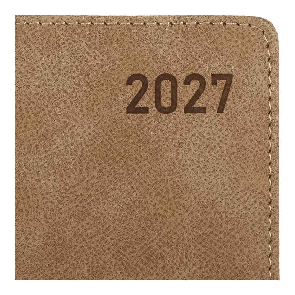 Щоденник датований 2027 Buromax Range А5 зі штучної шкіри та поролону 336 сторінок світло-коричневий BM.211001-18. Фото 4