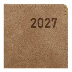 Щоденник датований 2027 Buromax Range А5 зі штучної шкіри та поролону 336 сторінок світло-коричневий BM.211001-18. Фото 4
