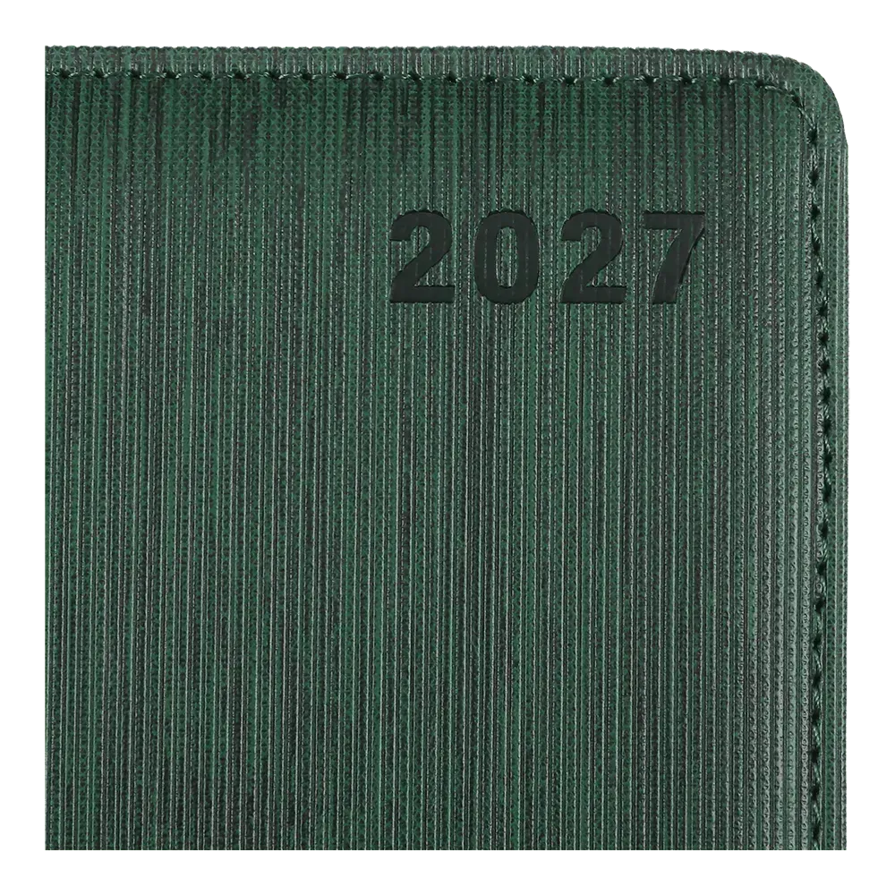 Щоденник датований 2027 Buromax Ember А5 зі штучної шкіри та поролону 336 сторінок темно-зелений BM.211002-16. Фото 4