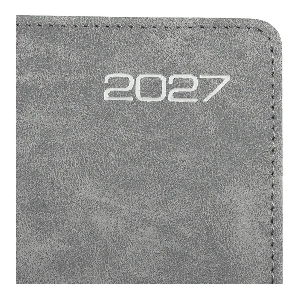 Щоденник датований 2027 Buromax Onyx А5 зі штучної шкіри та поролону 336 сторінок сірий BM.211003-09. Фото 4