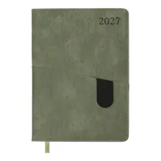 Щоденник датований 2027 Buromax Tactic А5 зі штучної шкіри та поролону 336 сторінок оливковий BM.211005-36