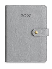 Щоденник датований 2027 Buromax Raw А5 зі штучної шкіри 336 сторінок сірий BM.21171-09