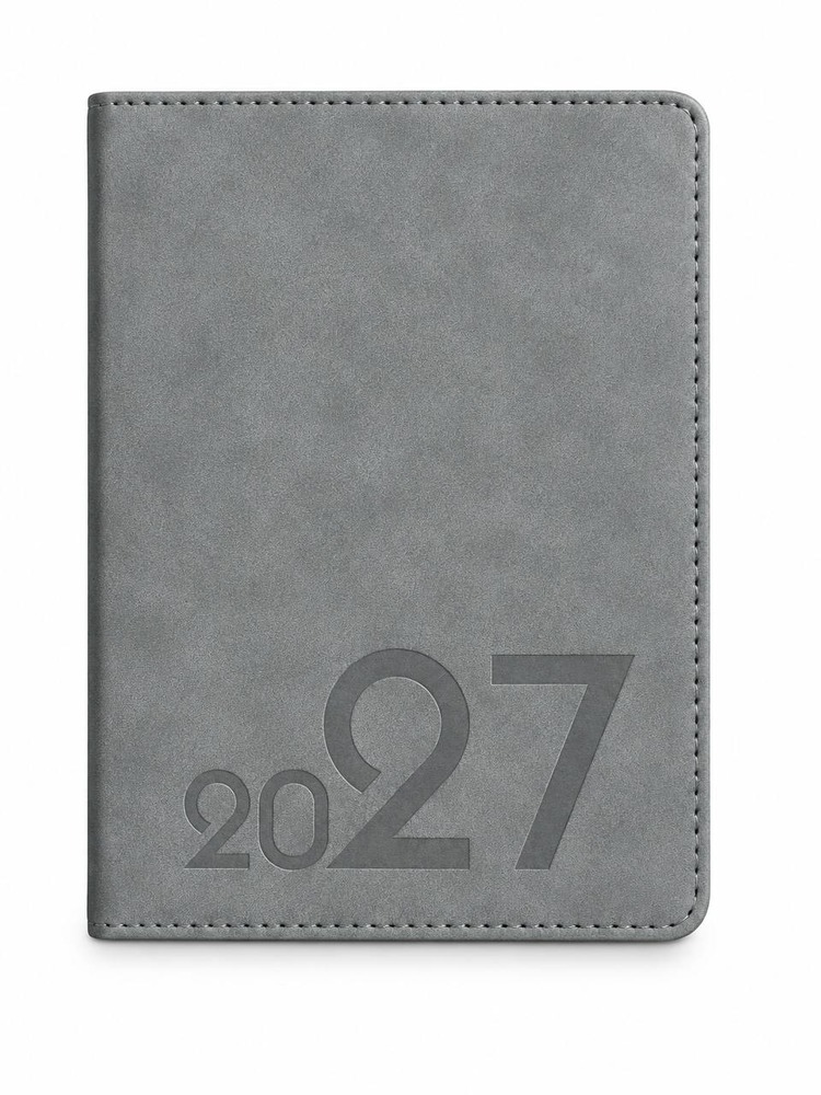 Щоденник датований 2027 Buromax Satin зі штучної шкіри А5 сірий BM.21175-09