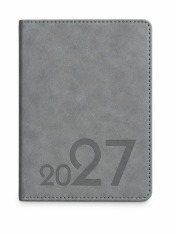Щоденник датований 2027 Buromax Satin зі штучної шкіри А5 сірий BM.21175-09