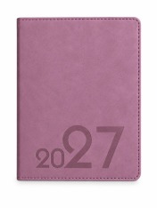 Щоденник датований 2027 Buromax Satin зі штучної шкіри А5 темно-червоний BM.21175-13