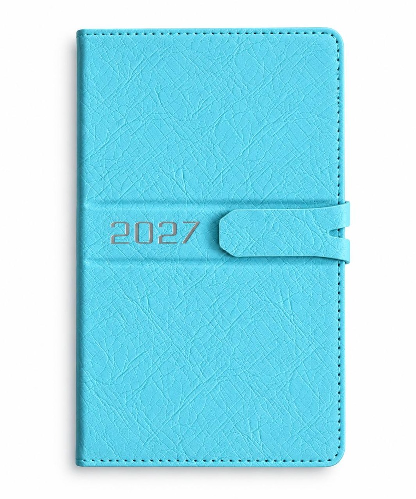 Щоденник датований 2027 Buromax Belle зі штучної шкіри А6 336 сторінок блакитний BM.2577-14