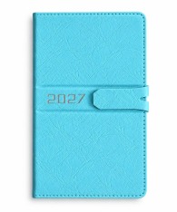 Щоденник датований 2027 Buromax Belle зі штучної шкіри А6 336 сторінок блакитний BM.2577-14