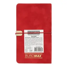 Щотижневик датований 2027 Buromax Velour зі штучної шкіри 85x153 мм 128 сторінок червоний BM.2891-05. Фото 2