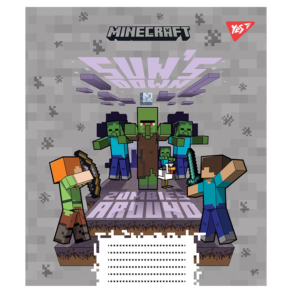 Зошит шкільний YES Minecraft 12 аркушів  Клітинка 766527. Фото 3