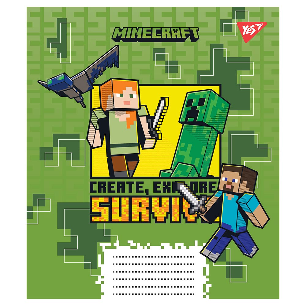 Зошит шкільний YES Minecraft 12 аркушів  Клітинка 766527. Фото 4