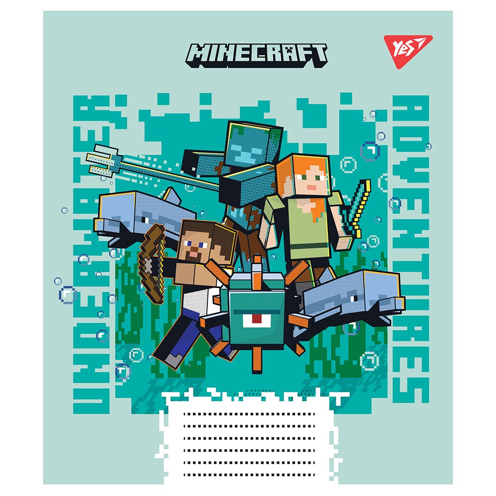 Зошит шкільний YES Minecraft 12 аркушів  Клітинка 766527