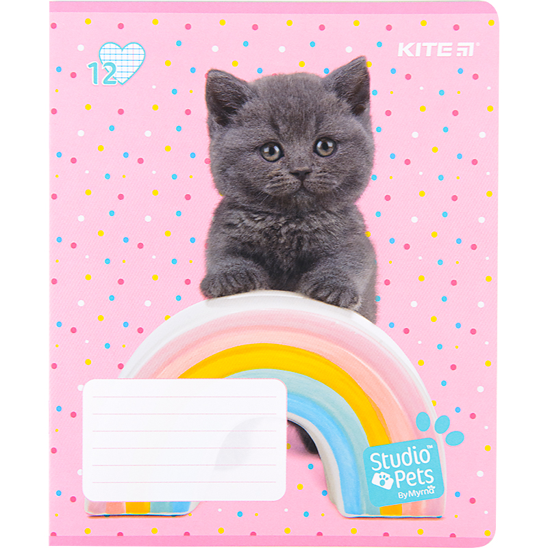 Зошит шкільний Kite Studio Pets 12 аркушів, клітинка SP22-232. Фото 4