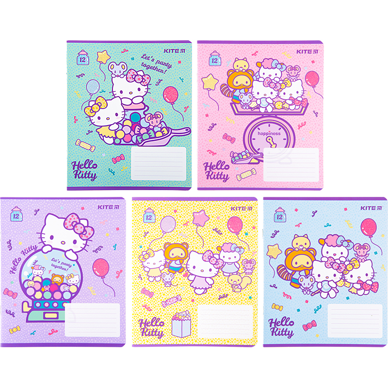 Зошит шкільний Kite Hello Kitty 12 аркушів, клітинка HK22-232