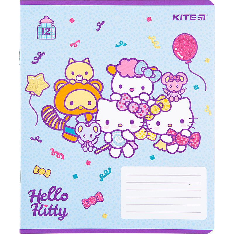 Зошит шкільний Kite Hello Kitty 12 аркушів, клітинка HK22-232. Фото 4