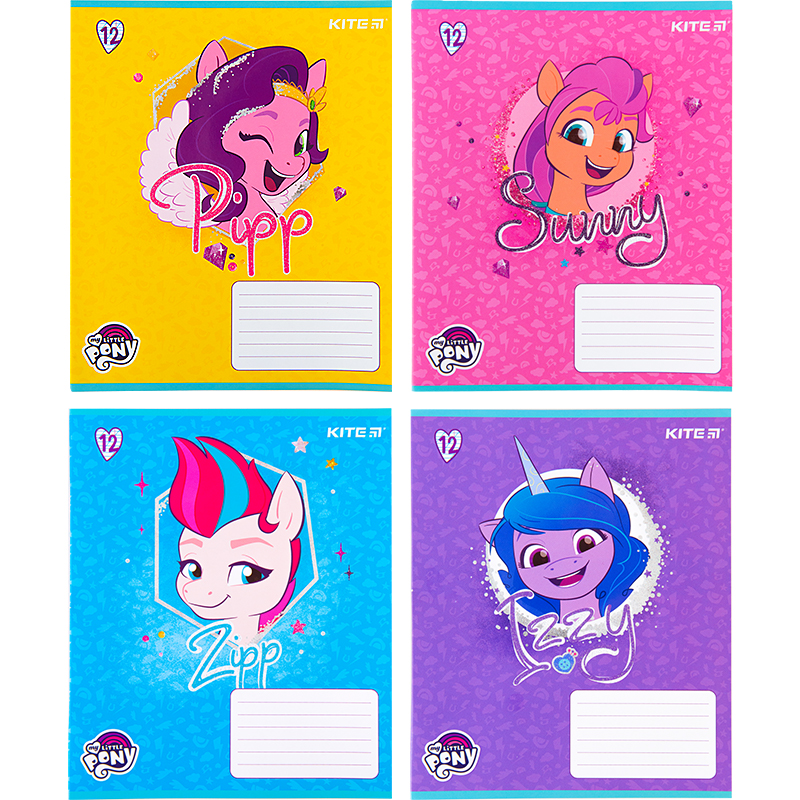 Зошит шкільний Kite My Little Pony 12 аркушів, коса лінія  LP22-235
