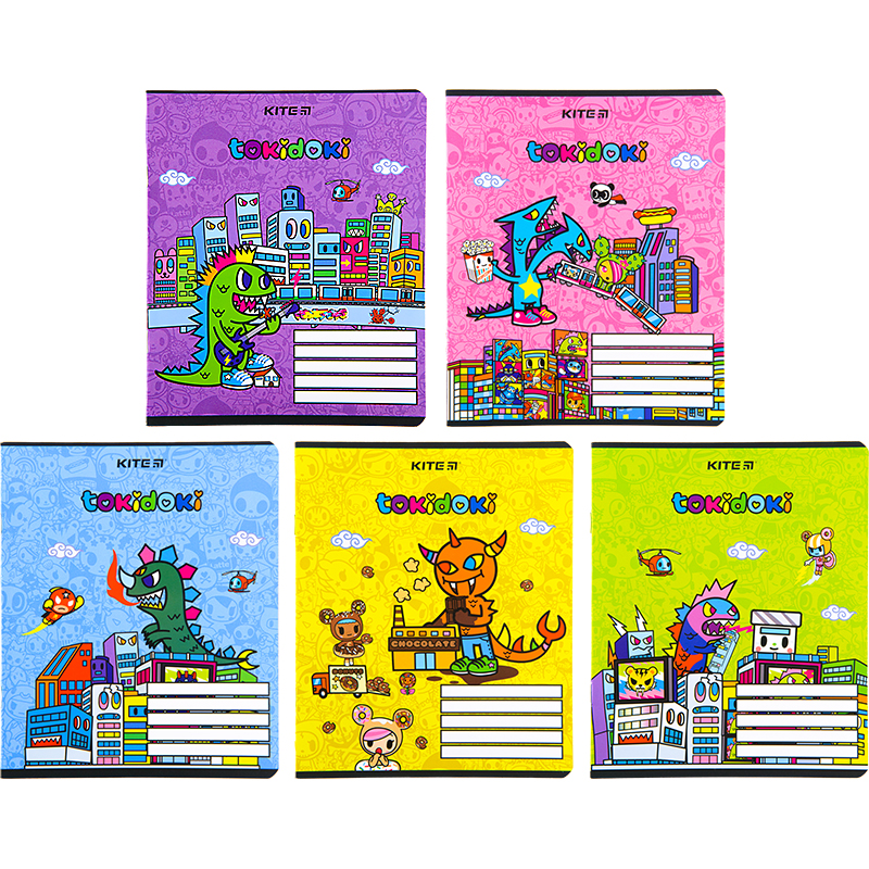 Зошит шкільний Kite tokidoki 12 аркушів, клітинка TK22-232