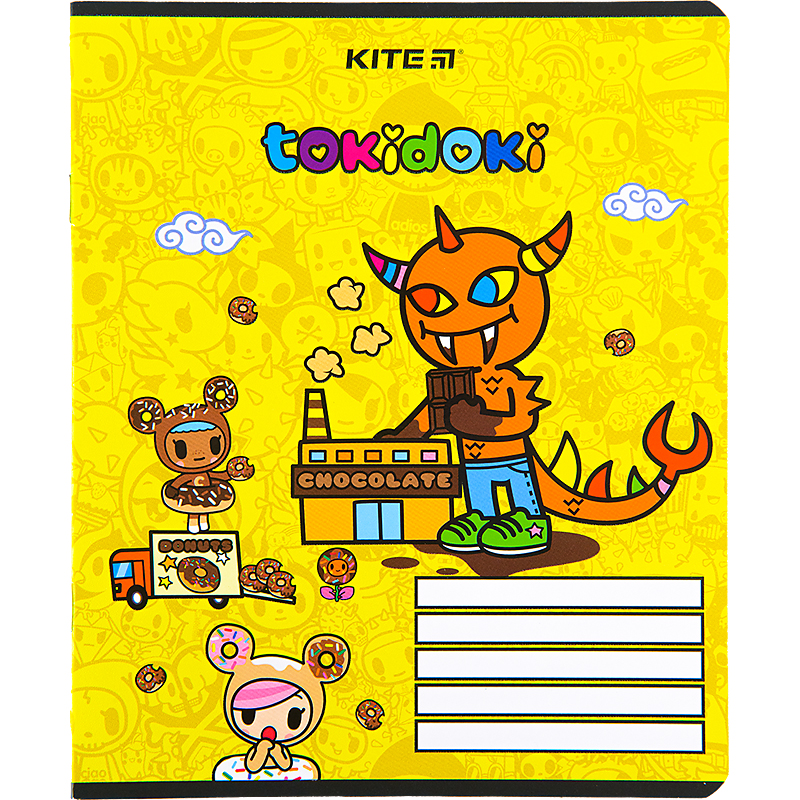 Зошит шкільний Kite tokidoki 12 аркушів, клітинка TK22-232. Фото 2