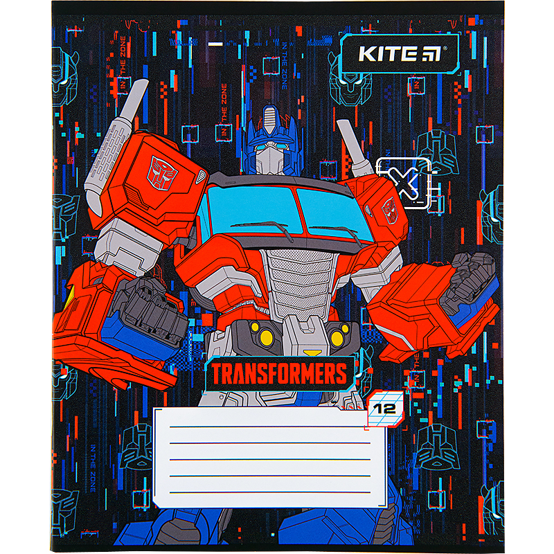 Зошит шкільний Kite Transformers 12 аркушів, коса лінія TF22-235. Фото 2