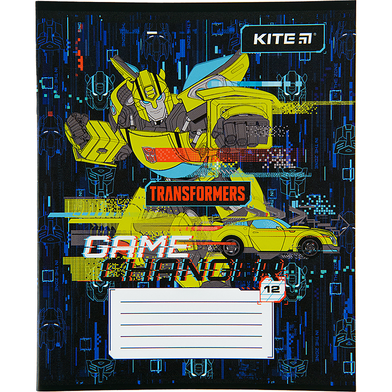 Зошит шкільний Kite Transformers 12 аркушів, коса лінія TF22-235. Фото 5