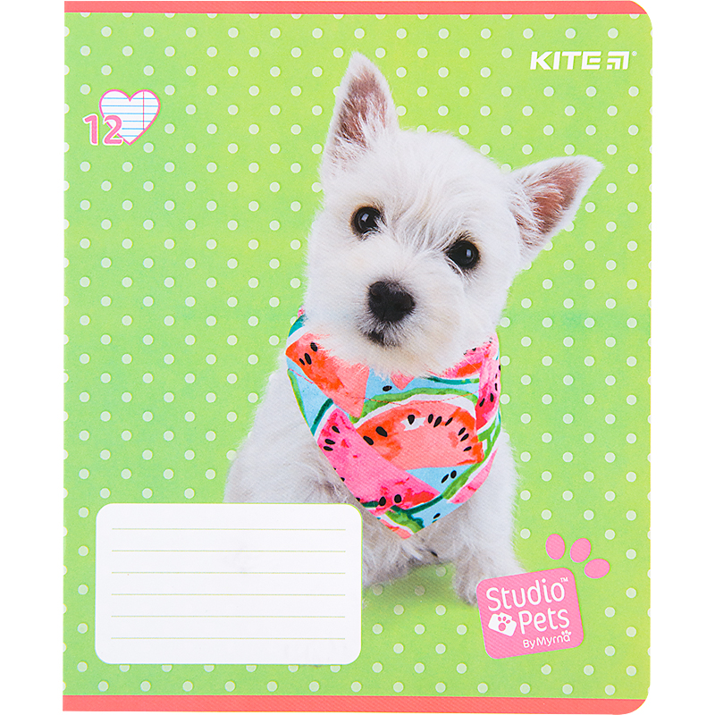 Зошит шкільний Kite Studio Pets 12 аркушів, лінія SP22-234. Фото 8