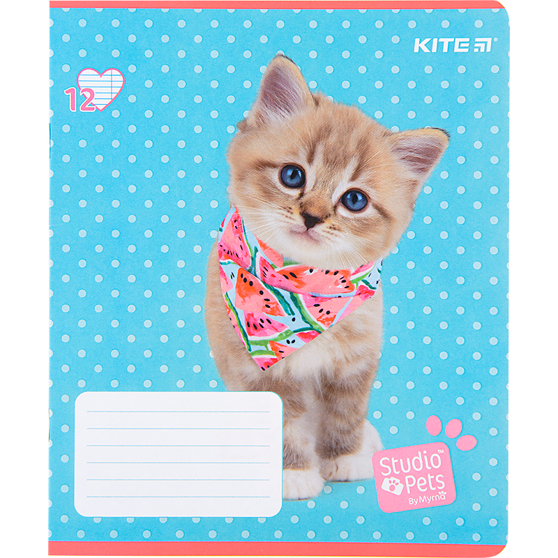 Зошит шкільний Kite Studio Pets 12 аркушів, лінія SP22-234. Фото 2