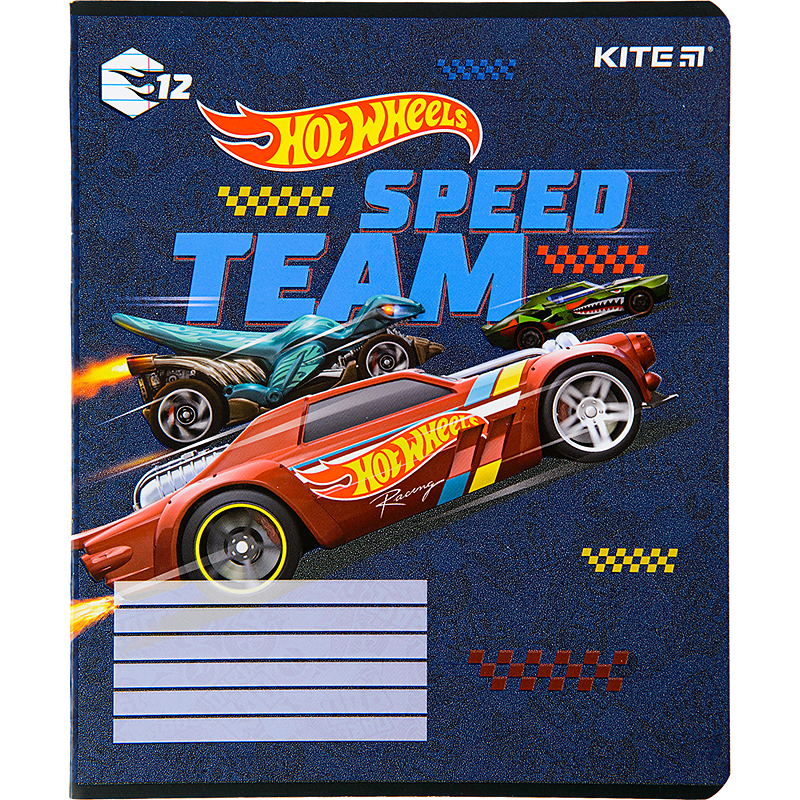 Зошит шкільний Kite Hot Wheels 12 аркушів, лінія HW22-234. Фото 8