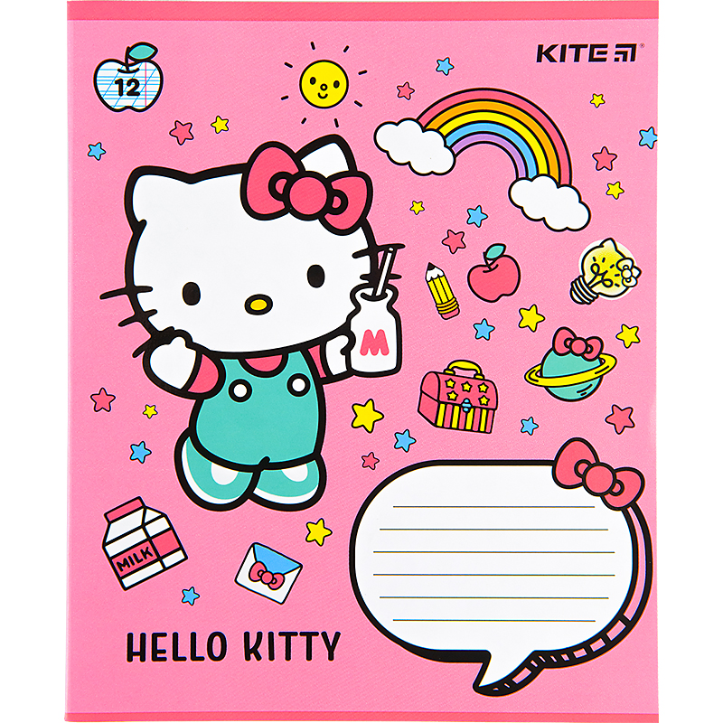 Зошит шкільний Kite Hello Kitty 12 аркушів, коса лінія HK22-235. Фото 8
