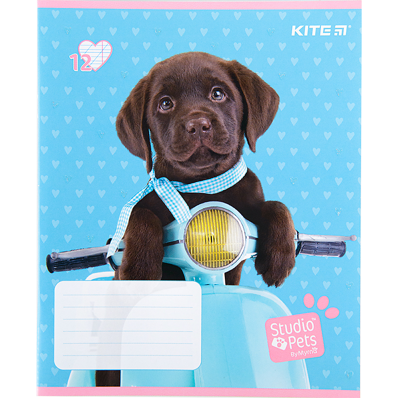Зошит шкільний Kite Studio Pets 12 аркушів, коса лінія SP22-235. Фото 6