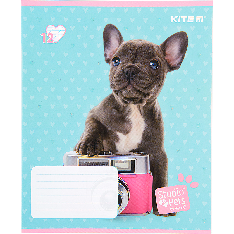 Зошит шкільний Kite Studio Pets 12 аркушів, коса лінія SP22-235. Фото 10