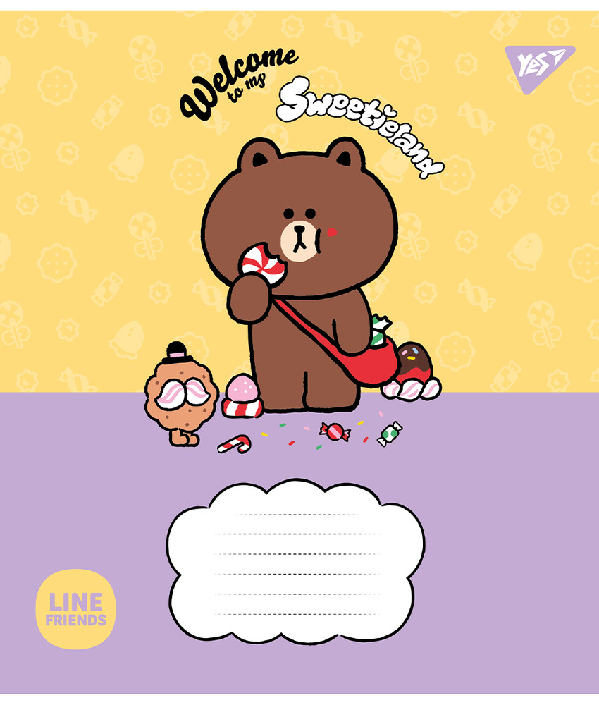 Зошит шкільний Yes Line Friends. Sweetieland А5 12 аркушів клітинка 766921. Фото 4