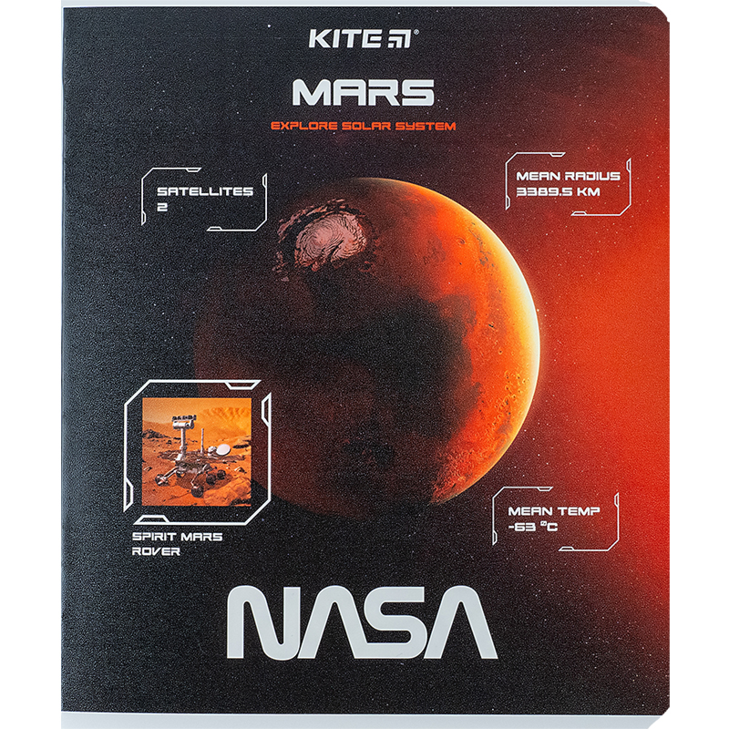 Зошит шкільний Kite NASA 24 аркуша, клітинка NS24-238. Фото 4
