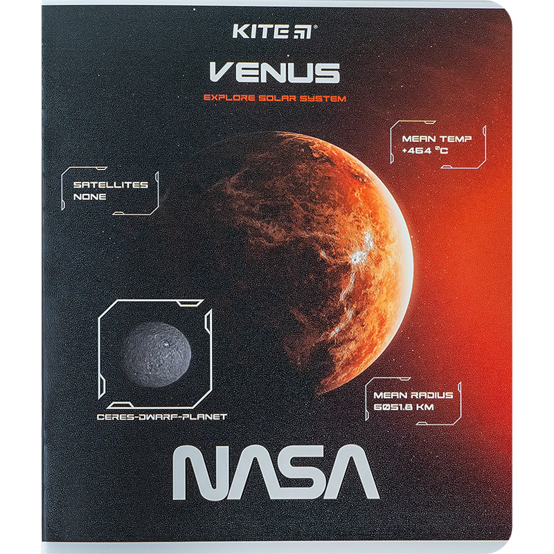 Зошит шкільний Kite NASA 24 аркуша, клітинка NS24-238. Фото 8